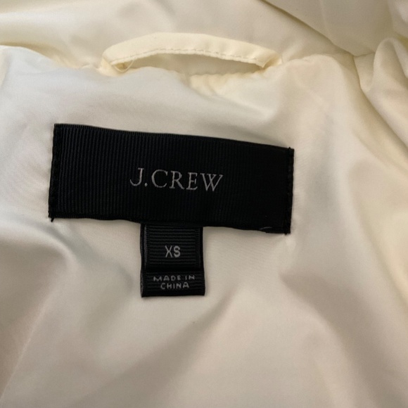J. CREW Women's Vest Puffer Cream Puffer Quilted Gold Zipper XS - Picture 4 of 16